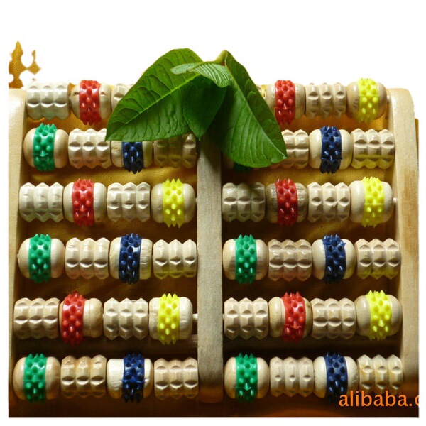 Factory supply wood massage device color 6 rows of massage device…