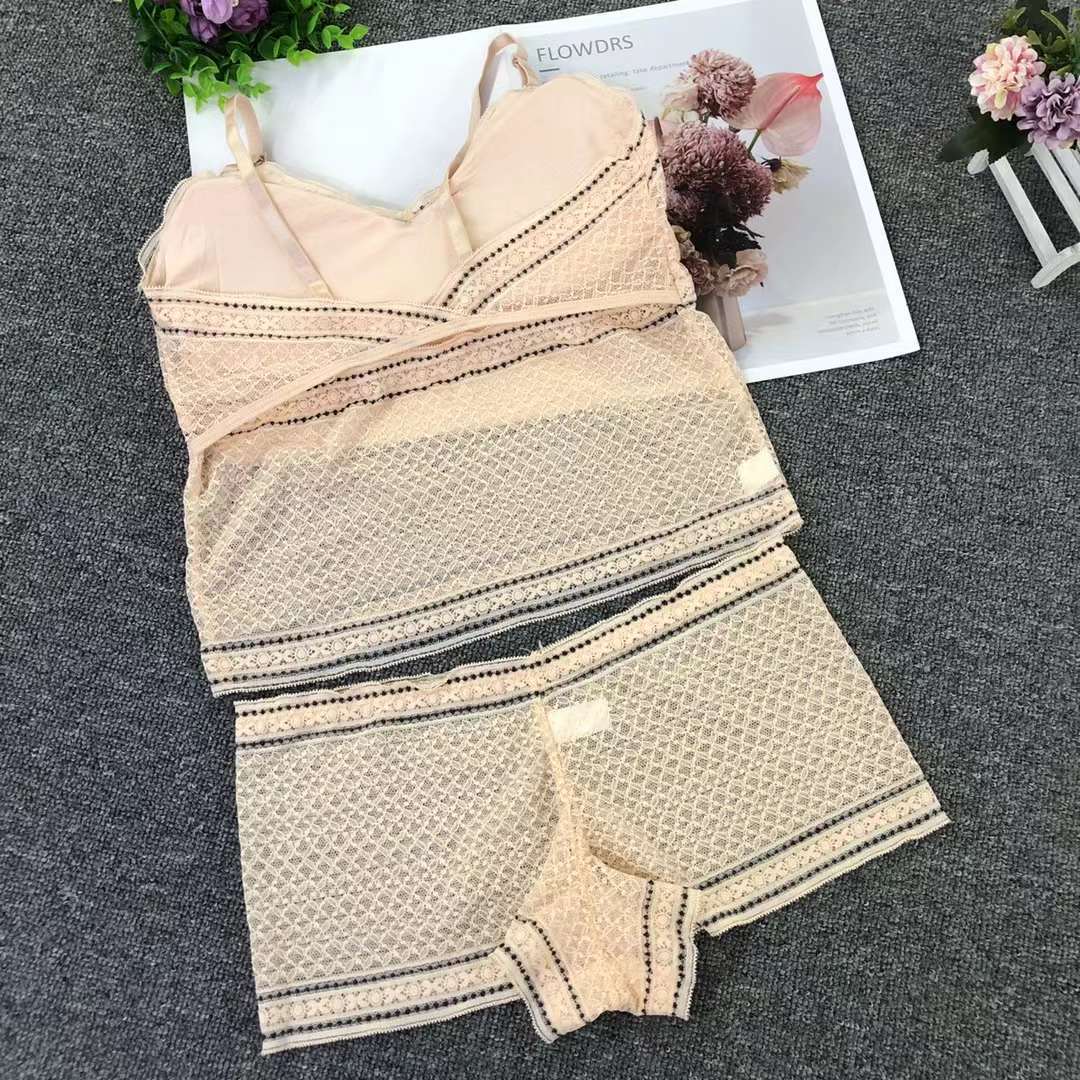 Stock de productos de cola de alta calidad encaje sujetador traje de las mujeres pequeño pecho push up sexy belleza espalda ropa interior traje lote