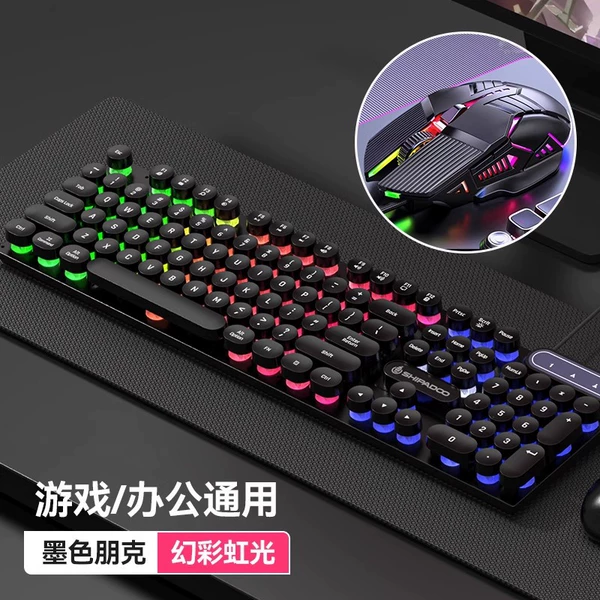 Set, neon mute mouse, punk style