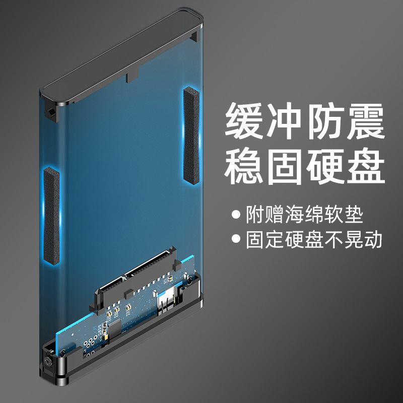 2.5インチ3.0金属灰移動ハードディスクケースSSD SATA機械固体アルミニウム合金ハードディスクケース工場の供給源|undefined