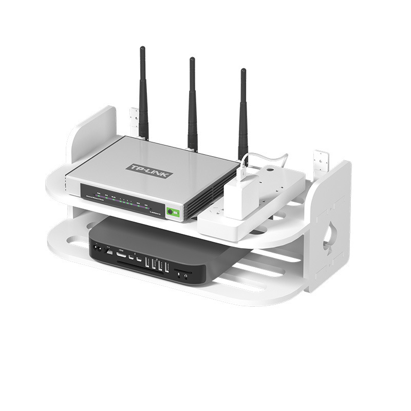 ルーター配置ラック wifi 収納ボックス壁収納ラックパンチフリー壁掛けテレビセットトップボックスタワー|undefined