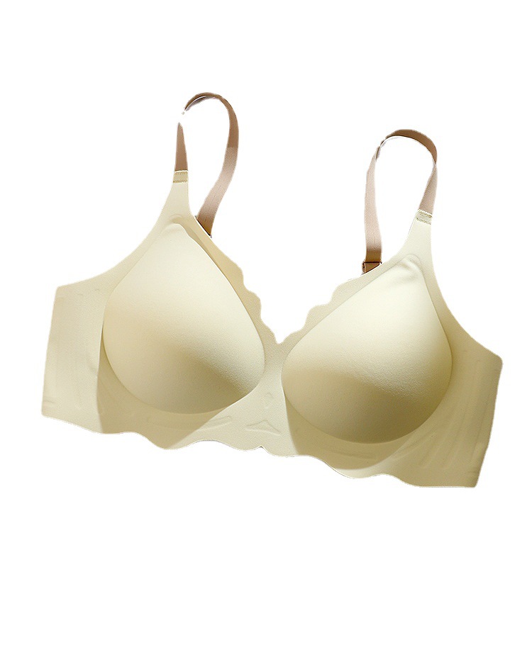 Ropa interior sin costuras de las mujeres Pequeño pecho empuja hacia arriba pecho anti-flacidez delgada cómodo puro deseo sujetador inalámbrico nuevo 1233