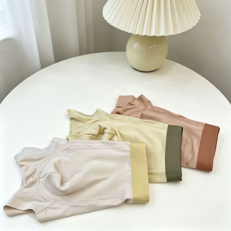 60-Count Modal Men's Seamless Mid-Waist Boxer Briefs, Comfortable and Breathable Cotton Crotch, Simple Underwear with Wide Waistband, Antibacterial