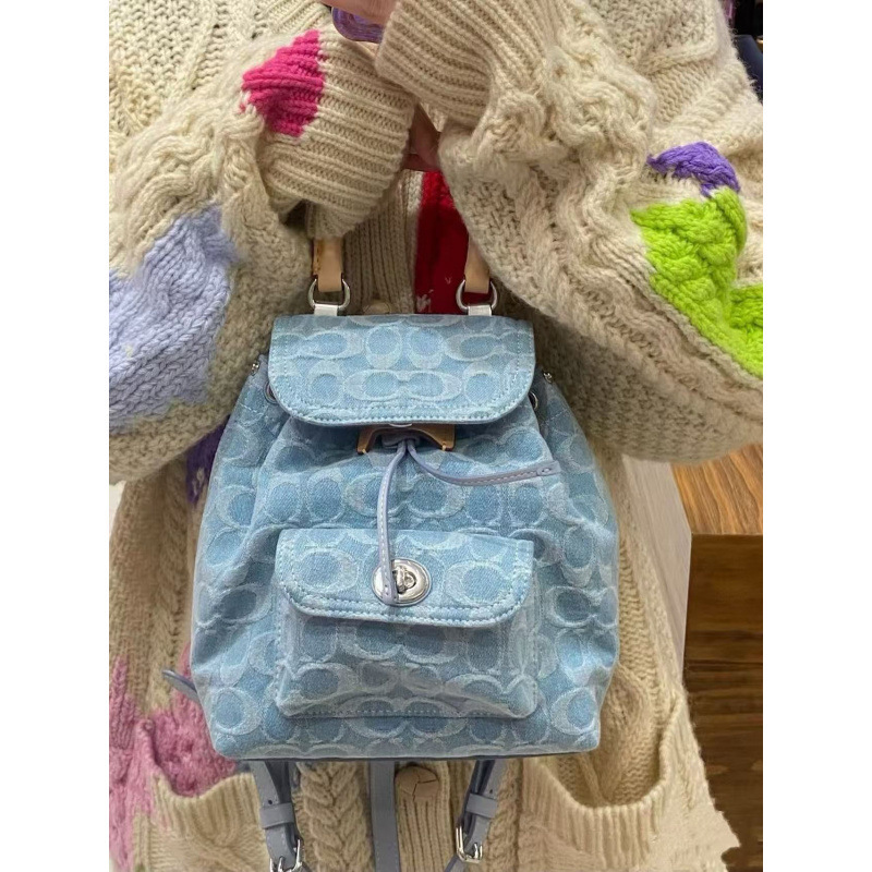 Coach C's New Women's Bag Riya Backpack Chanel Style Backpack Fashionable Versatile Single Shoulder Crossbody School Bag Coach C's New Women's Bag Riya Backpack Chanel Style Backpack Fashionable Versatile Single Shoulder Crossbody School Bag