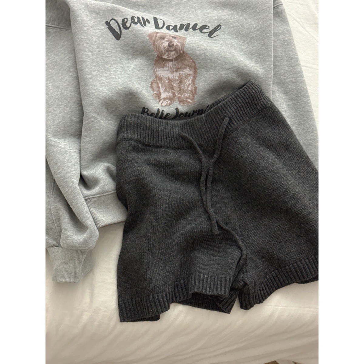 韩国东大门代购早秋季新款 高品质针织抽绳短裤