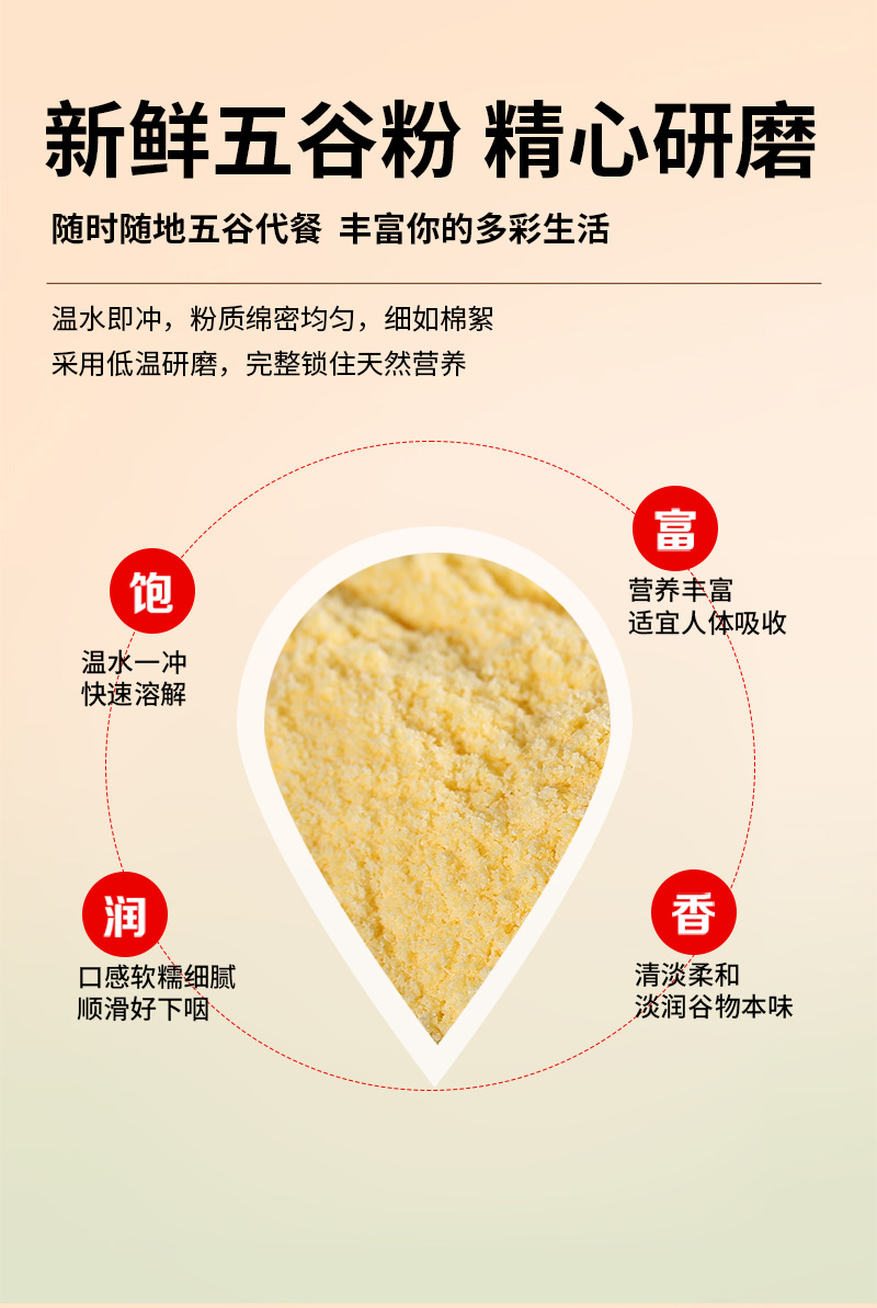 Cooked Yellow Waxy Corn Flour 500g Instant Breakfast Powder Baking Ingredient Bulk quality and texture
