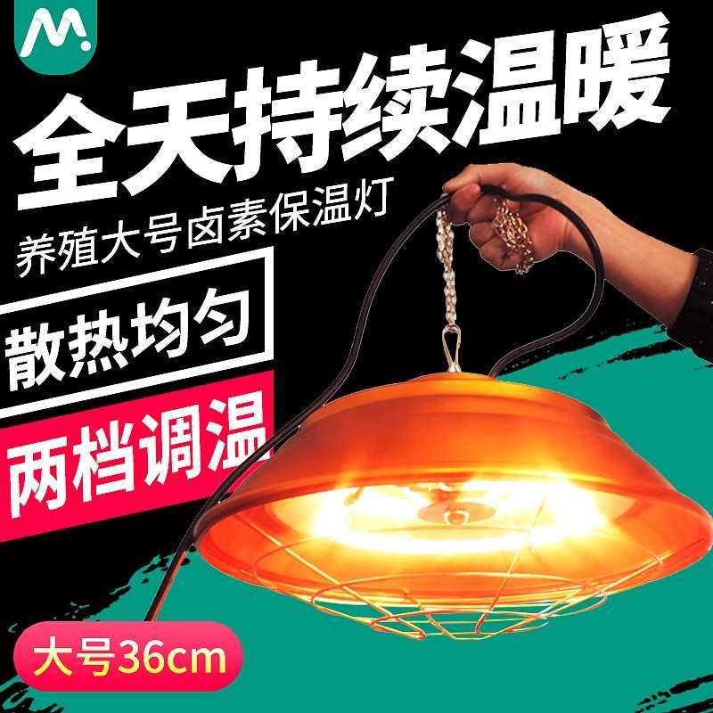 养殖场保温灯卤素取暖灯节能可调温度育雏加热灯养殖鸭猪设备用品