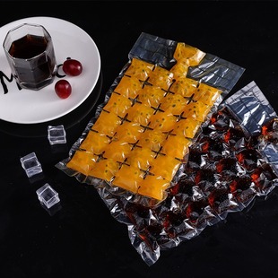 Summer Ice Making Disposable Ice Bag Ice Cube Mold Ice Tray Bag 24 Compartments Per Piece, 10 Pieces Per Pack/50 Pieces Per Pack