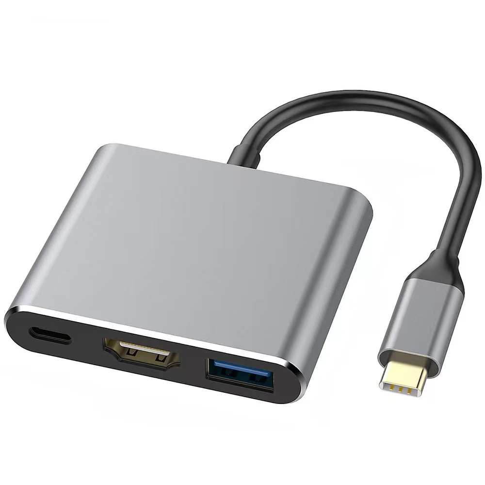 Hub Type-C 6 en 1, estación de acoplamiento con USB 3.0, HDMI y puerto de red 100M