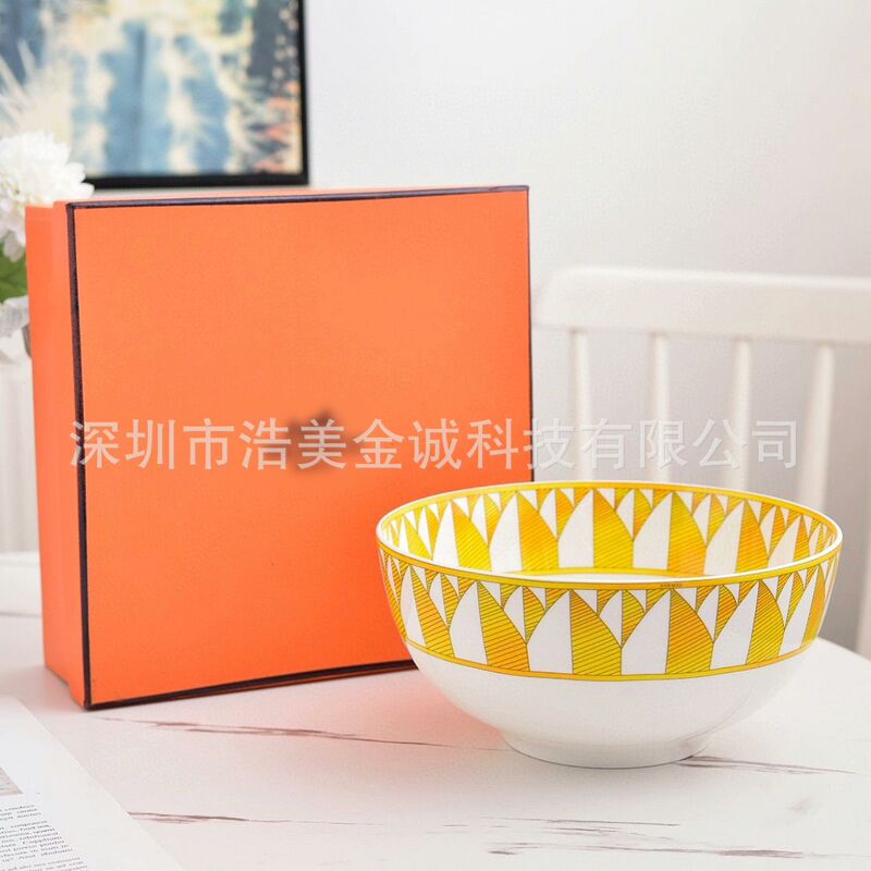 Cross-border Western Dinnerware Set Creative Ceramic Home Use Yellow Sunshine Series Steak Plate Set Western Tableware Cross-border Western Dinnerware Set Creative Ceramic Home Use Yellow Sunshine Series Steak Plate Set Western Tableware