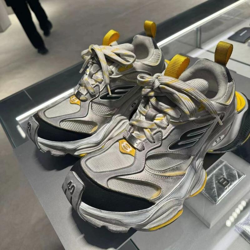 Paris Cargo Dad Shoes Liu Haoran Same Style Ins Trendy Thick-Soled Height-Increasing Sports Casual Unisex Single Shoes Trendy Cool