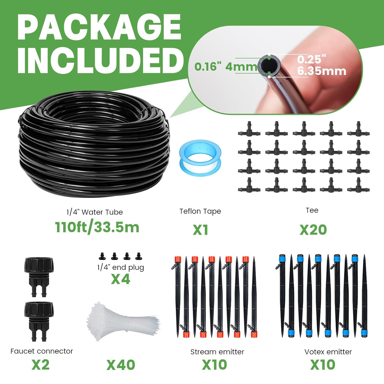 Amazon explotó 164ft jardín conjunto de riego DIY riego de flores automático conjunto de riego de goteo automático