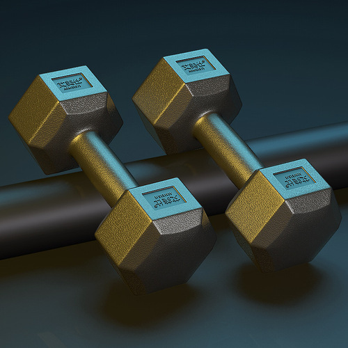 Hexagonal dumbbell men's home fitness equipment 5kg 10kg children's primary school dumbbell arm muscle training women's plastic