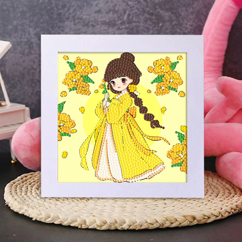 Diamante infantil DIY hecha a mano con material de marco paquete de dibujos animados Sanliou pegatinas de diamante regalo al por mayor pinturas de mampostería