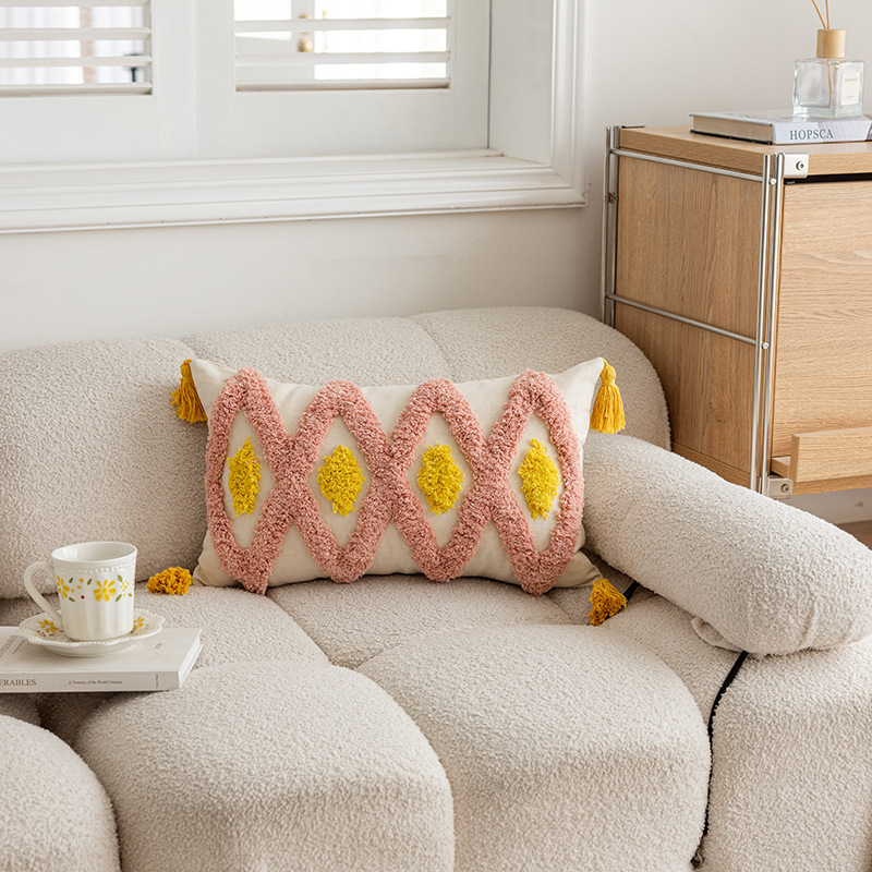 Bohemia Sofá Funda de almohada ins Marruecos B & B Borla Almohada Sofá Cojín Cojín Cojín Cojín Cojín Cojín Cojín Cojín