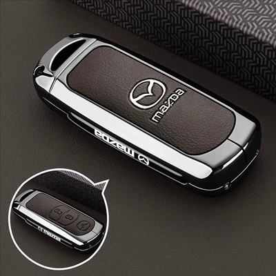 Suitable for Mazda Cx4 Static Rod/Key Bag - model-a-2-button-brown-leather-single-shell