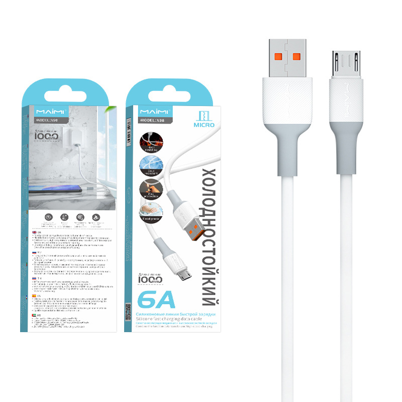 Cable de datos de carga rápida MacMox X98 para iPhone 16 Promax Dual Interfaz Type-C PD30W Cable de carga flash