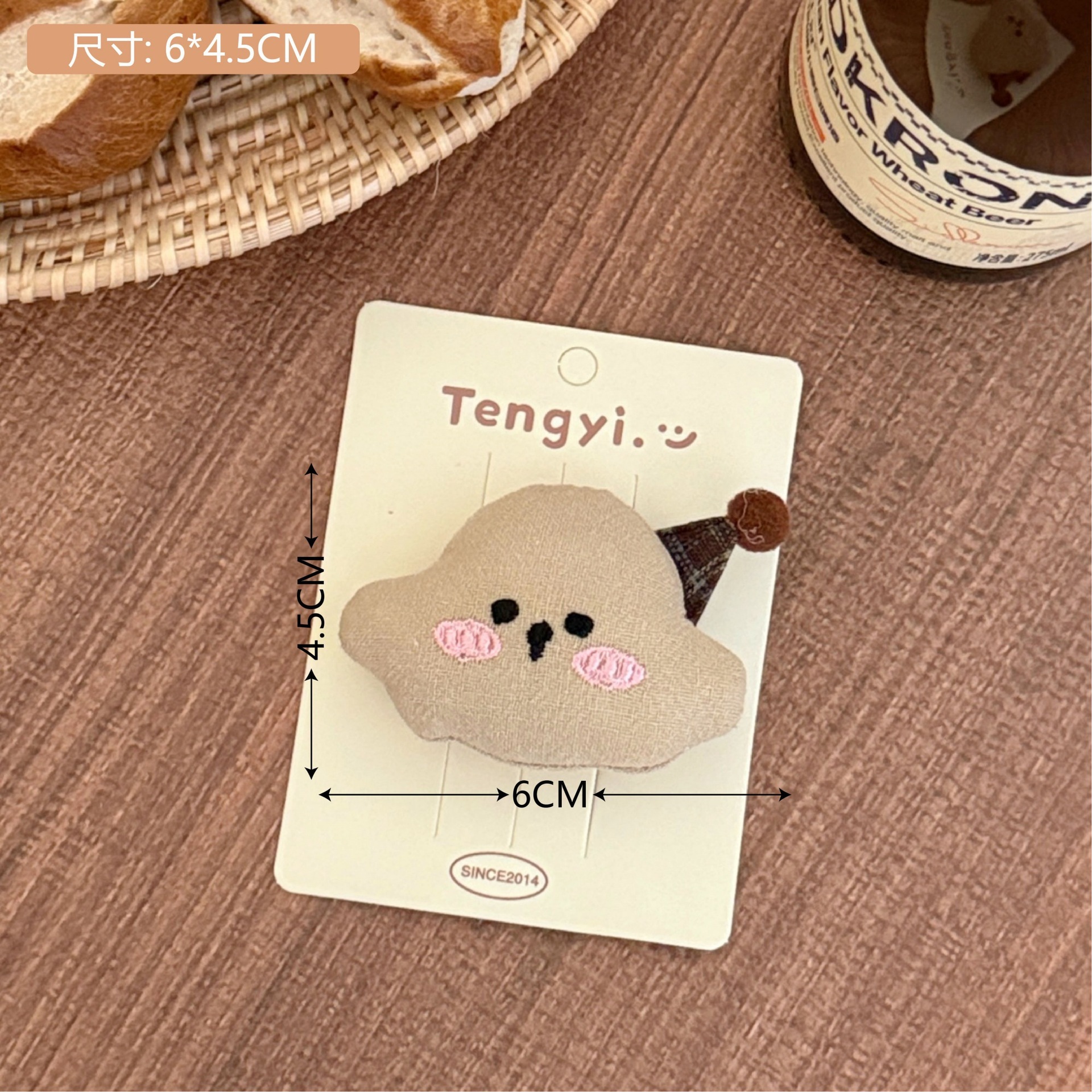 Coreano retro tela broche broche broche de cabello de niña corazón dulce lindo broche de frangeo al por mayor