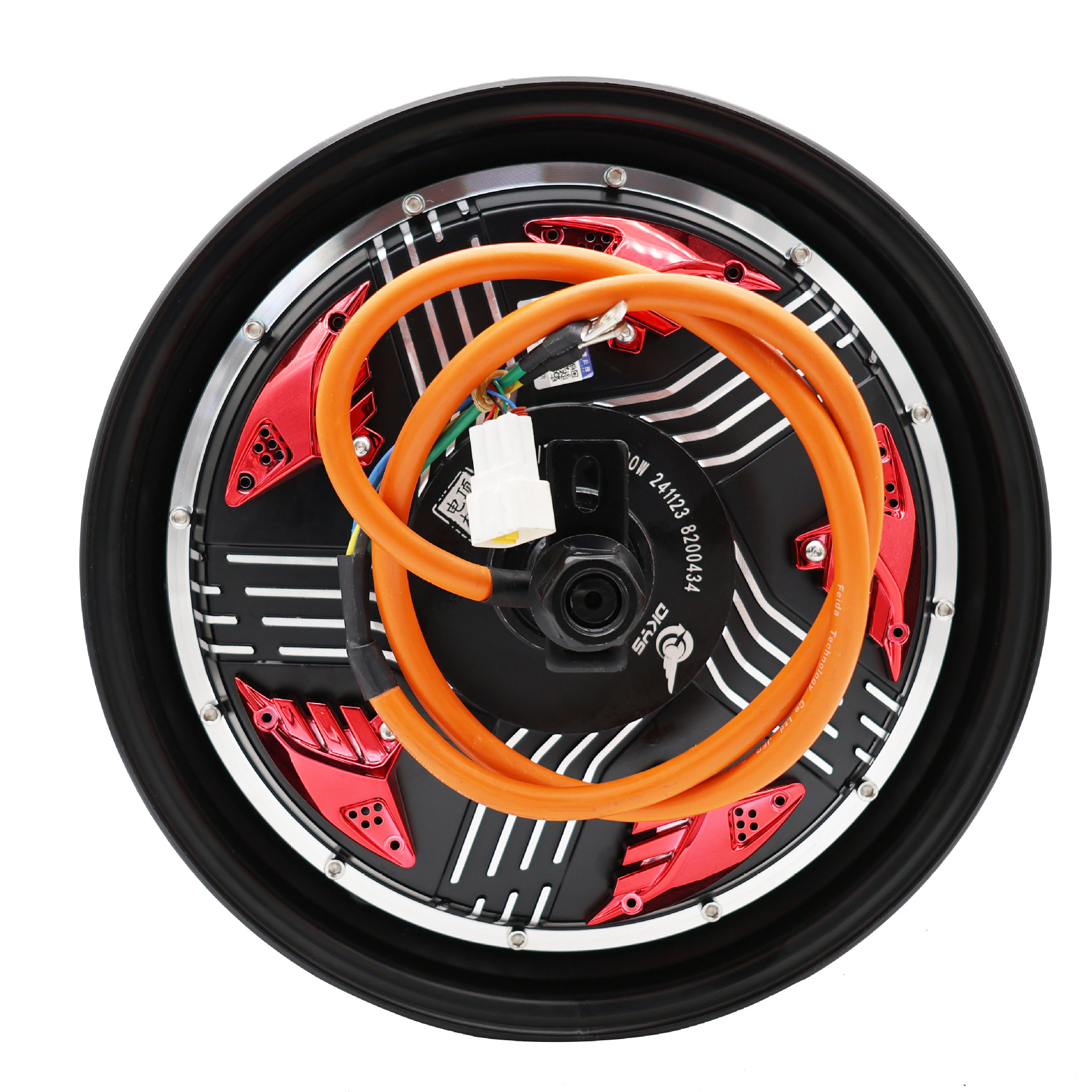 Dkys Top Wide Brushless Dc Hub Motor 72V12 Inch 35H2000W Electric Vehicle Electric Motor Red V5