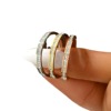 Fashionable small design zirconium stainless steel, clay, ring