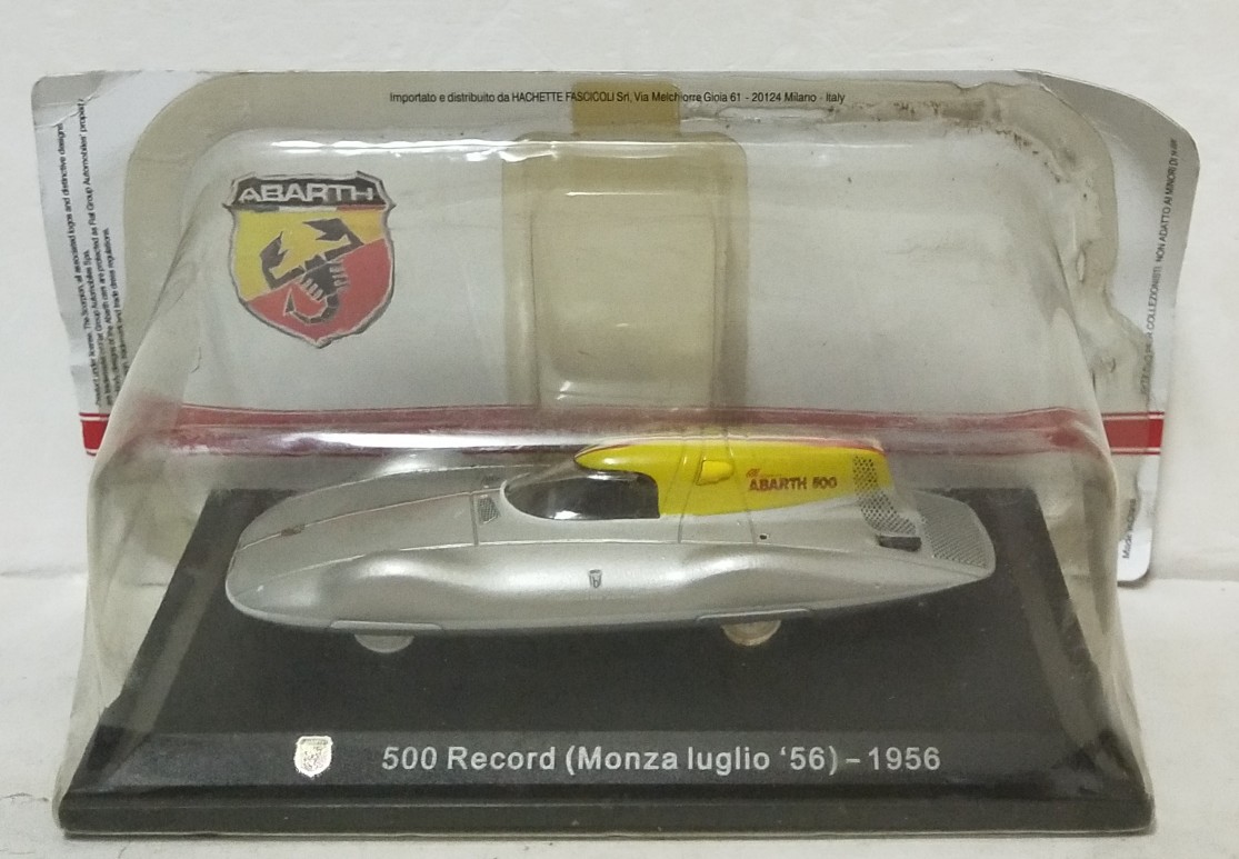 1:43 1/43 菲亚特 阿巴斯 ABARTH 500 Record 赛车 合金汽车模型