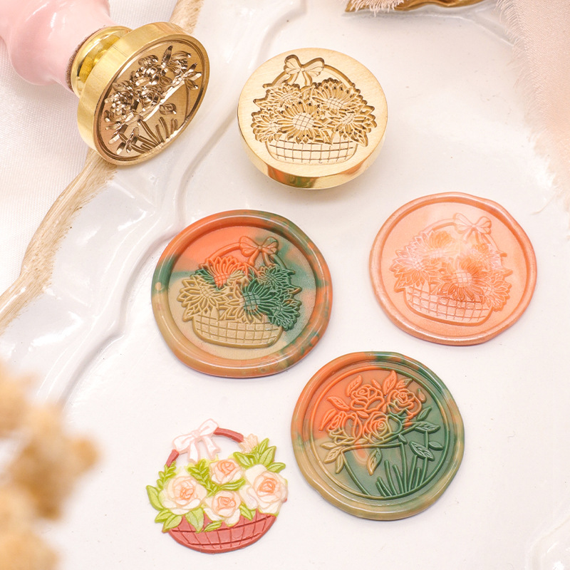 Sello de pintura de fuego cabeza de cobre patrón confectado sello de pintura de fuego cabeza talla Carta Europea planta sellado cera fábrica al por mayor