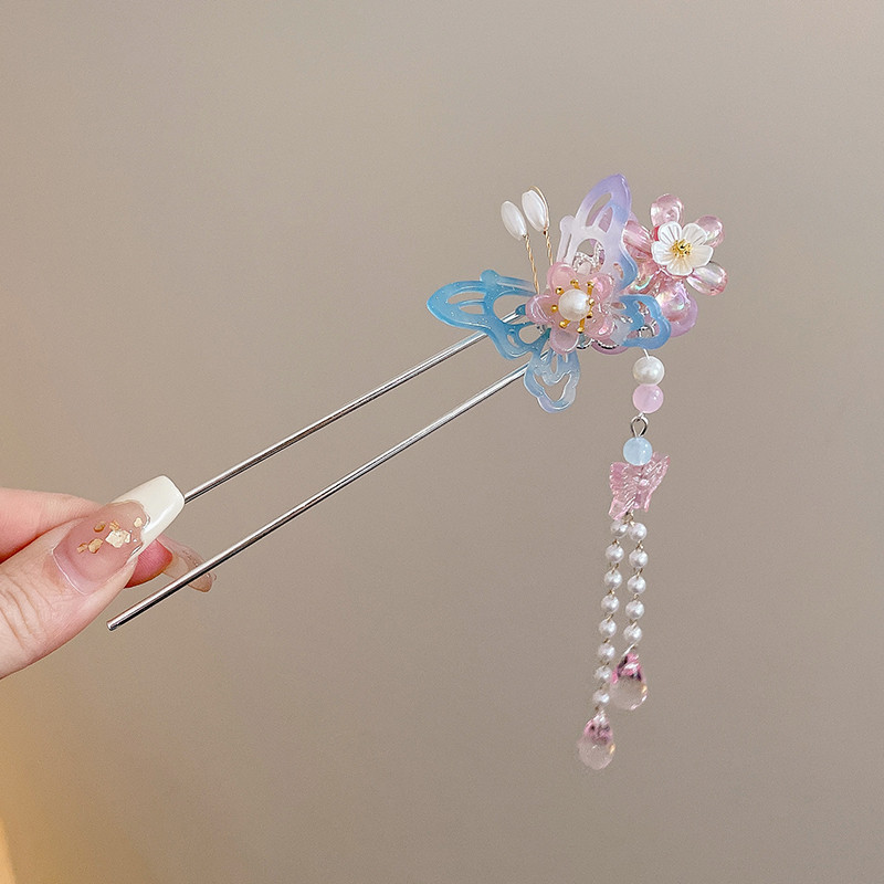 Nuevo estilo chino bordilla pinzas de cabello para mujeres estilo antiguo de alto nivel de movimiento de la ropa de cabello de la cabeza detrás de pinzas de cabello estilo nacional pinzas de cabello