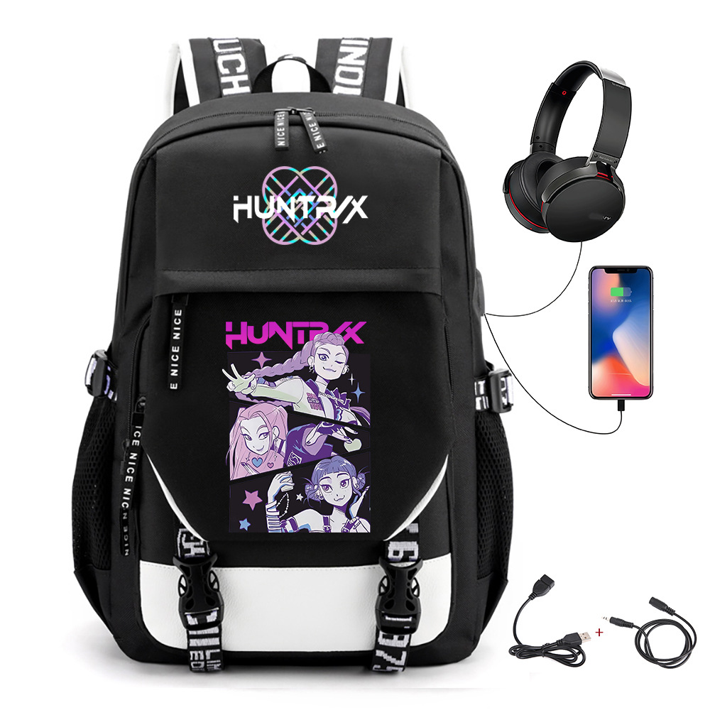 Comercio exterior transfronterizo KPOP Caza de brujas película impresión perimetral mochila mochila escolar mochila USB