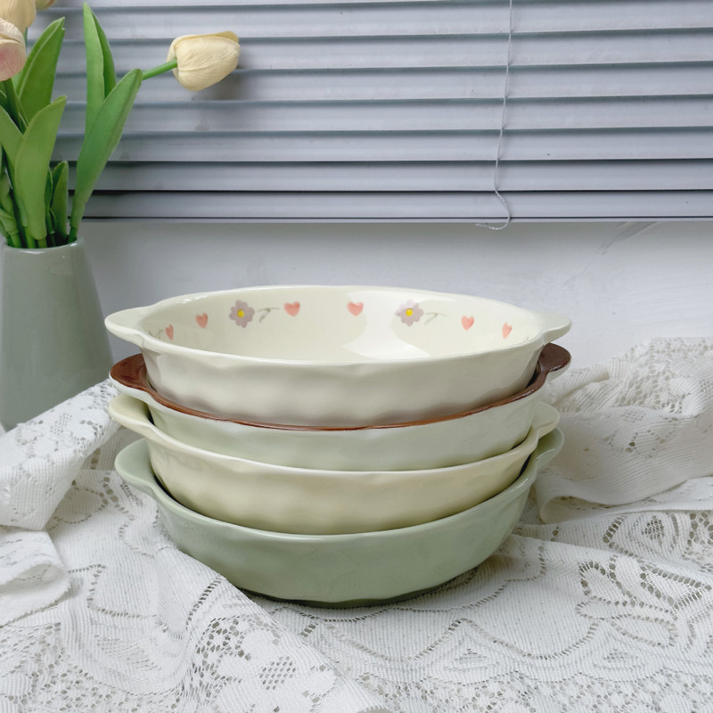 Street Stall Ceramic Creative 10inch Double-Eared Pickled Fish Bowl Ins Style Household Tableware Restaurant Soup Bowl Manufacturer Wholesale Street Stall Ceramic Creative 10inch Double-Eared Pickled Fish Bowl Ins Style Household Tableware Restaurant Soup Bowl Manufacturer Wholesale