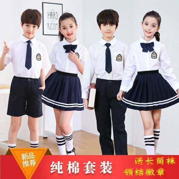 中小学生大合唱表演服装儿童合唱团朗诵演出服英伦风校服长袖套装