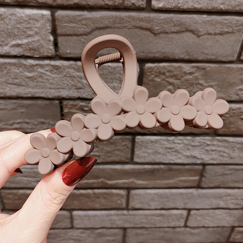 Internet celebridad clip de pelo francés de las mujeres de gran parte posterior de la cabeza horquilla clip de tiburón de alto grado agarre del pelo clip de pelo tocado