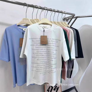 Women's T-shirts�߰汾Ůʽ���ɠC荶���t��Hot stamping T-shir