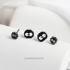 Cartoon brand earrings, fashionable accessory, silver 925 sample, Korean style