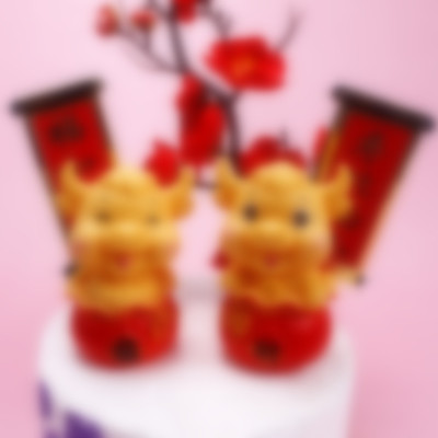 Year of the Ox Cattle baby birthday Cake decorate Blessing bag Decoration Enamel Lucky Cow Lucky cow Cartoon Decoration