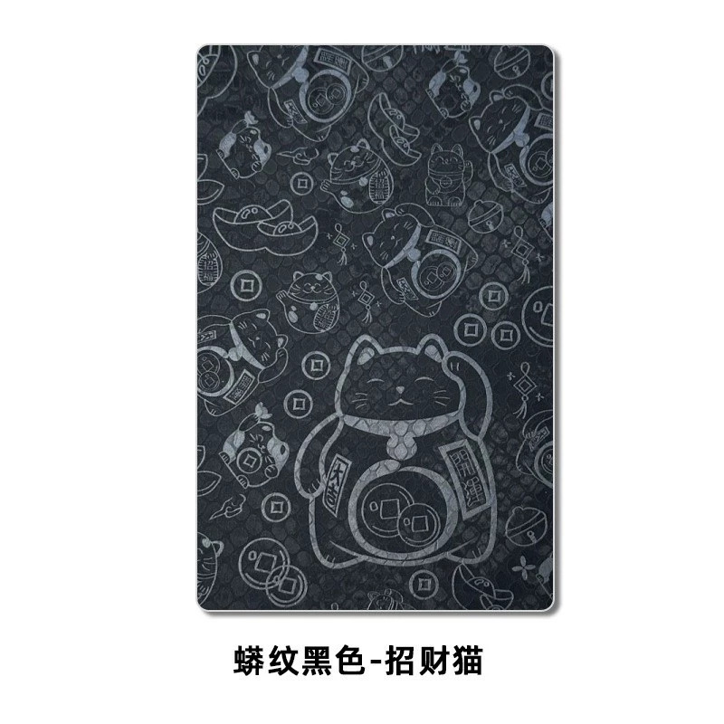 3m Python Pattern Black Lucky Cat Mobile Phone Back Film Cutting Machine 3m Plain Leather Pattern Sticker 190*120mm Anti-Fingerprint