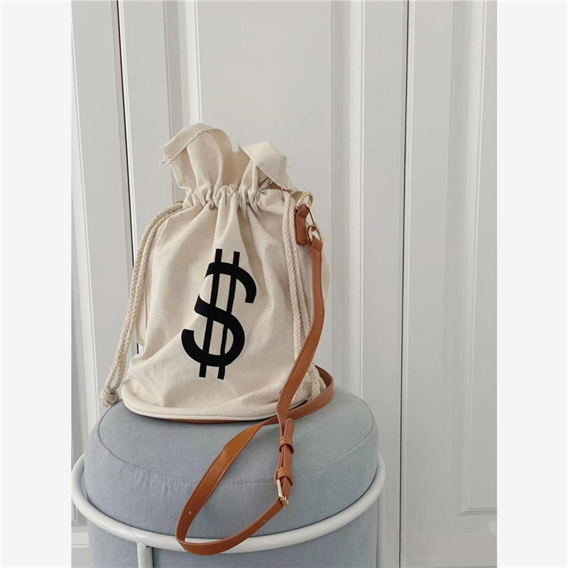 24KHOMME SKOLOCT钱袋子原宿街头潮流购物袋手提单肩帆布包INS