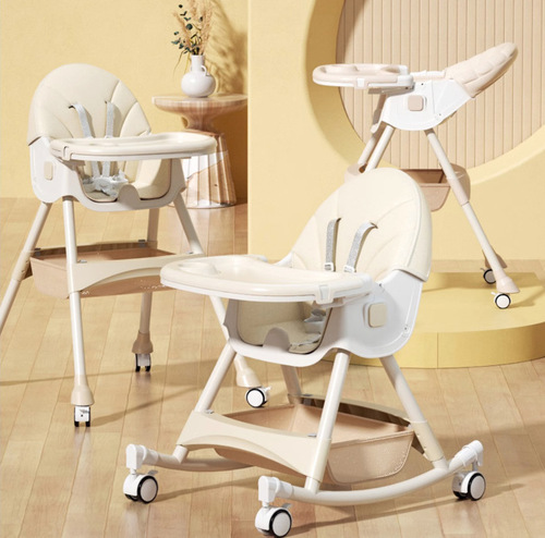 Baby chair, foldable and adjustable children's table and chair, baby chair, semi-reclining infant dining table and chair, baby chair