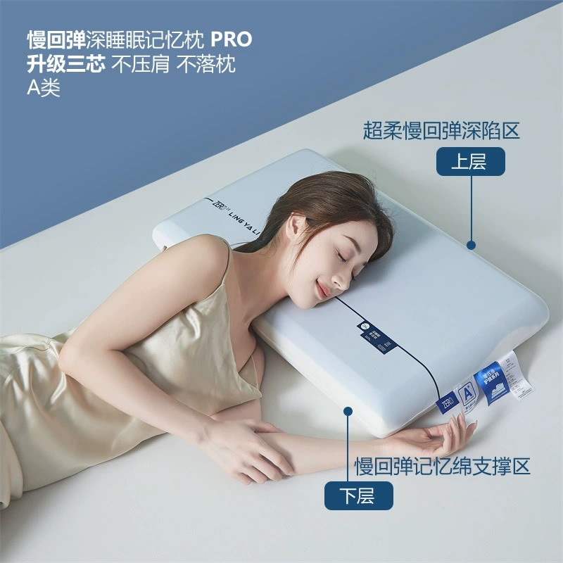 YA Duo Planet Deep Sleeping Pillow Class A Zero Pressure Pillow Slow Resilience Memory Pillow Three-core PRO Double-core Neck Protection Pillow
