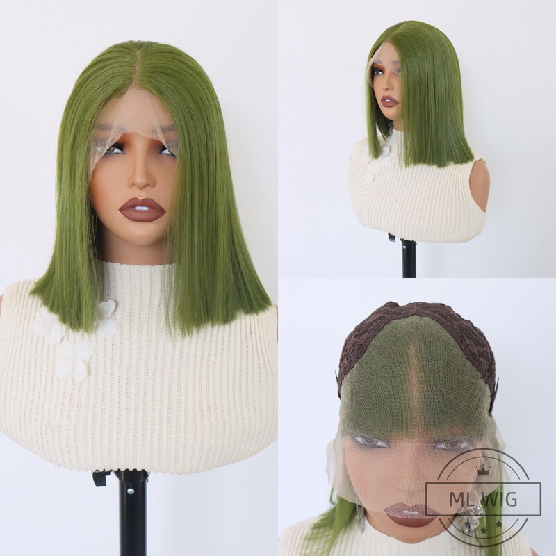 Front Lace Wig, Versatile Front Lace Wig, Natural Shoulder-Length Bob, Semi-Hand-Crocheted Wig Front Lace Wig, Versatile Front Lace Wig, Natural Shoulder-Length Bob, Semi-Hand-Crocheted Wig
