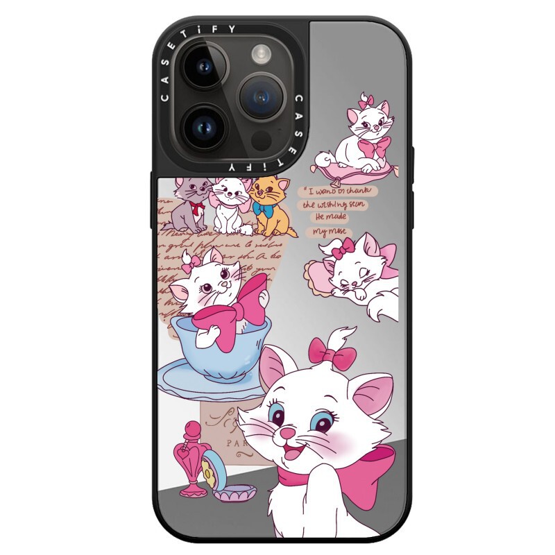 Mary Cat 15Pro for iPhone14ProMax Apple 13Pro Internet Red Mirror Shell 12 Drop-resistant Protective Cover Mary Cat 15Pro for iPhone14ProMax Apple 13Pro Internet Red Mirror Shell 12 Drop-resistant Protective Cover