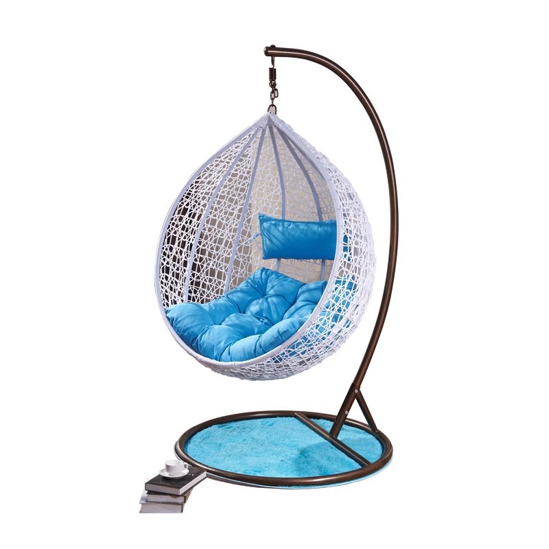 Silla colgante de ratán para una persona, para exteriores, balcón, patio, ocio, acero al carbono, estilo colgante para interiores, moderno