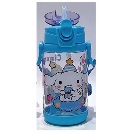Cartoon peripheral kettle and cup cross-body backpack children's kettle Kurumi cinnamon dog with lock straw cup
