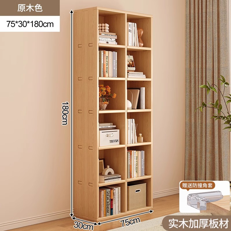 Gabinete bajo de madera maciza esquina de piso estantería estrecha gabinete lateral contra la pared estantería pequeña no ocupa espacio armario de almacenamiento simple