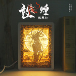 定制敦煌莫高窟纪念品古风创意礼物3D光影纸雕灯摆件文创工艺品