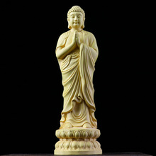 黄杨木雕双手合十大日如来佛祖人物佛像摆件家用佛堂供奉工艺礼品