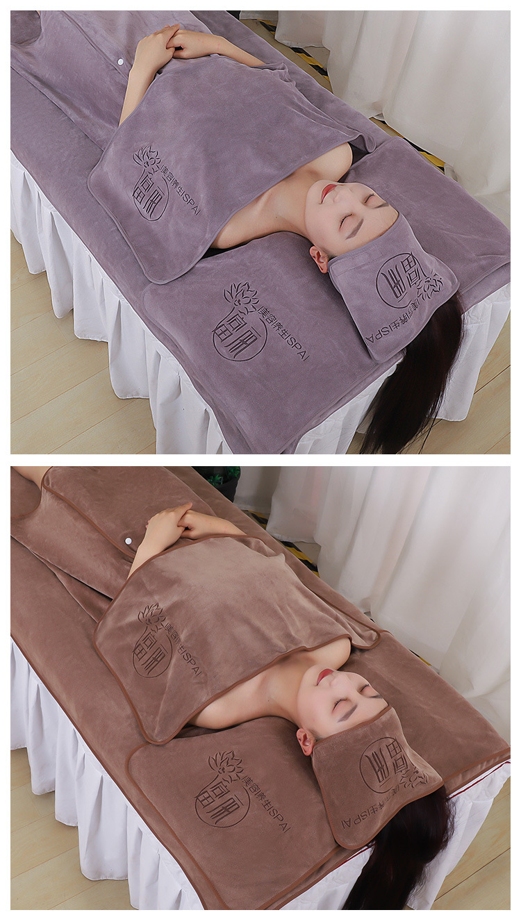 Beauty salon towel special set, turban, bed, bath towel, bath skirt set, absorbent, non-shedding, printable LOGO