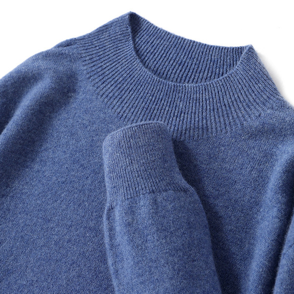 Woolen demi-season cashmere knitted sweater