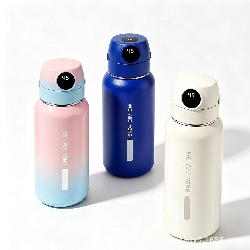 316 Business-Grade Stainless Steel Thermos Cup, Sports Water Bottle, Fingerprint Unlocking, App Monitoring, Smart Fingerprint Unlocking