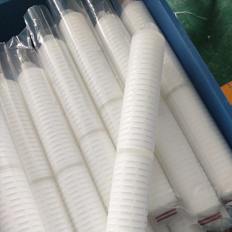 Guangdong factory direct supply 10 inch 20 inch 30 inch polypropylene PP membrane folding filter core micro-pore folding filter core 