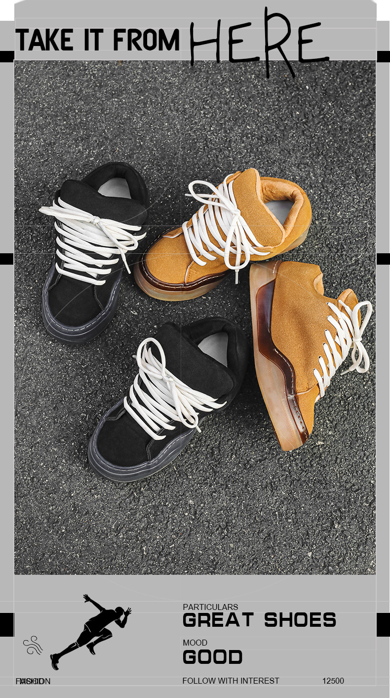 Herren Freizeitschuhe Mit Dicker Sohle Und Plateau Absatz_voghion.com